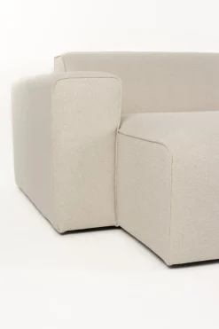 Canapé en polyester beige avec méridienne à gauche 247x70x41x63cm Milka - Zuiver