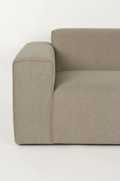 Canapé en polyester cappuccino avec méridienne à droite 247x70x41x63cm Milka - Zuiver