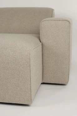 Canapé en polyester cappuccino avec méridienne à droite 247x70x41x63cm Milka - Zuiver