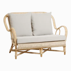 Canapé en rotin naturel avec coussin Nantucket - KOK