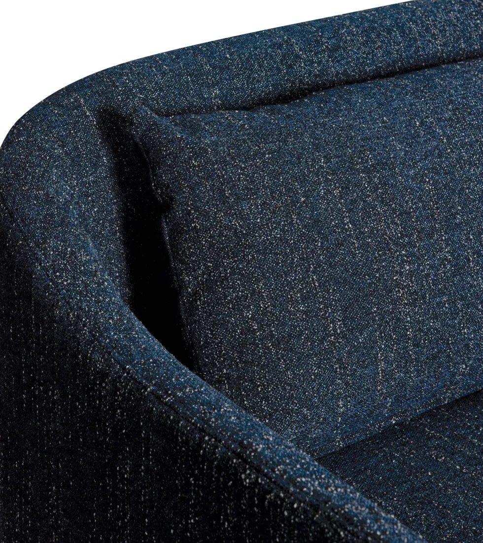 Canapé en tissu bleu foncé 224x83xH74 Elegance - Hübsch