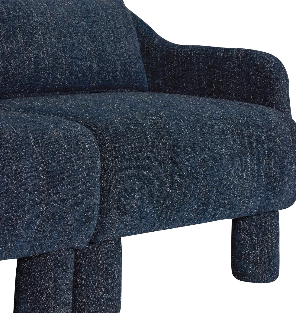 Canapé en tissu bleu foncé 224x83xH74 Elegance - Hübsch
