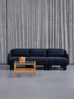 Canapé en tissu bleu foncé 224x83xH74 Elegance - Hübsch