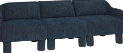 Canapé en tissu bleu foncé 224x83xH74 Elegance - Hübsch
