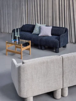 Canapé en tissu bleu foncé 224x83xH74 Elegance - Hübsch