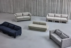 Canapé en tissu bleu foncé 224x83xH74 Elegance - Hübsch