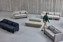 Canapé en tissu bleu foncé 224x83xH74 Elegance - Hübsch