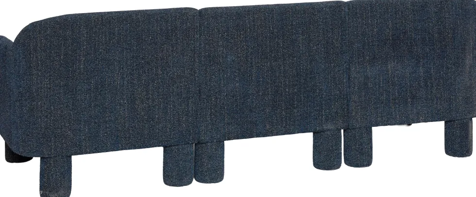 Canapé en tissu bleu foncé 224x83xH74 Elegance - Hübsch