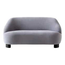 Canapé en tissu Gentle 133 et chêne laqué noir Margas LC3 - &tradition