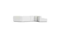 Canapé en tissu gris blanc modulable 5 places Rope - Normann Copenhagen