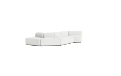 Canapé en tissu gris blanc modulable 5 places Rope - Normann Copenhagen