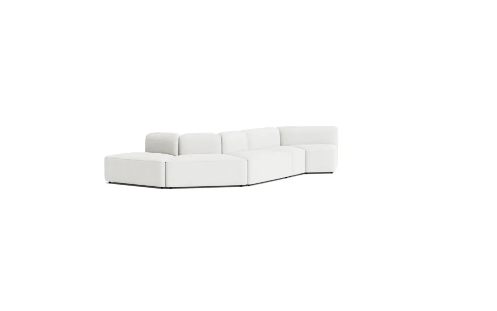 Canapé en tissu gris blanc modulable 5 places Rope - Normann Copenhagen