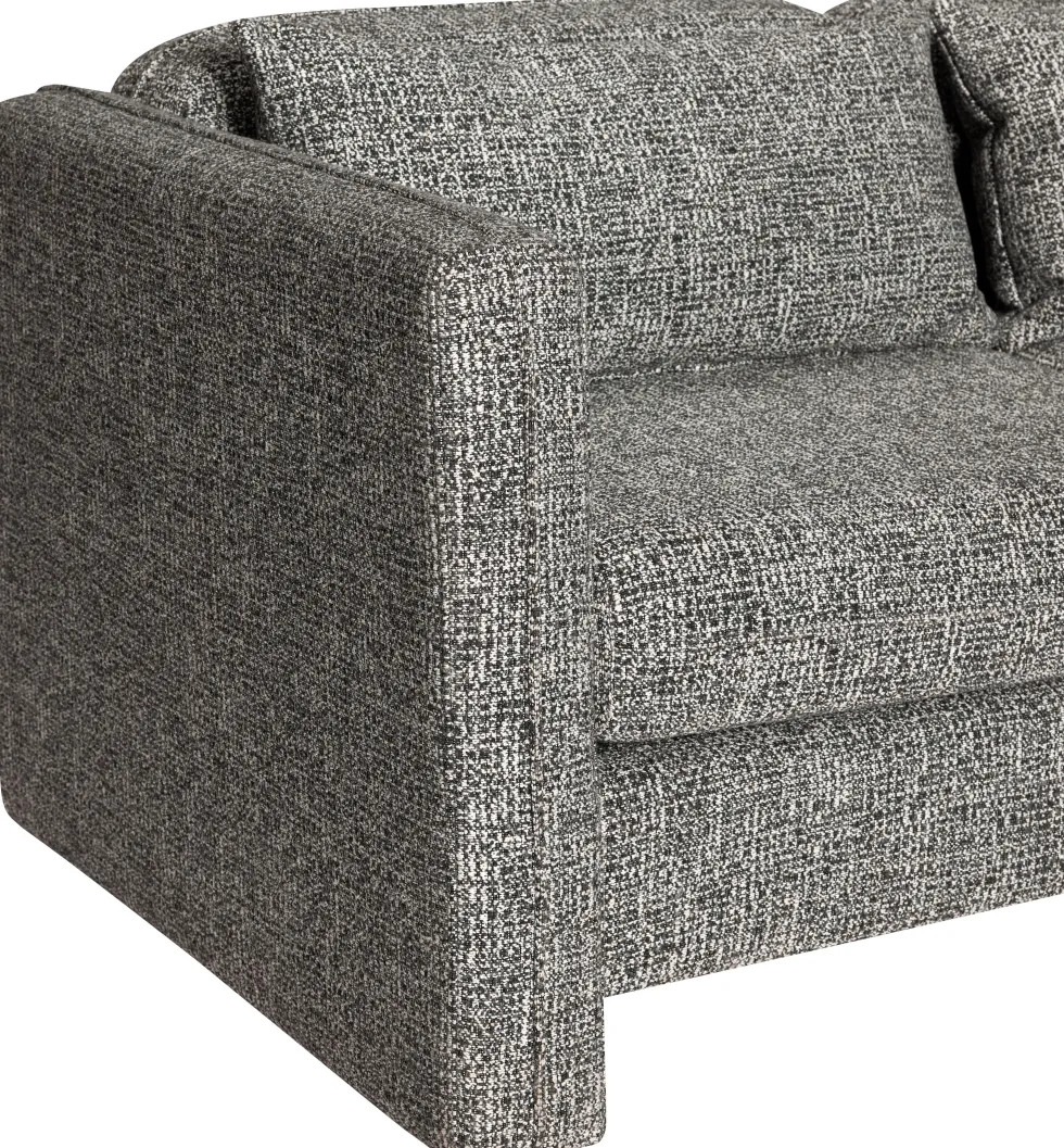 Canapé en tissu gris foncé 178x84x73cm Soba - Hübsch
