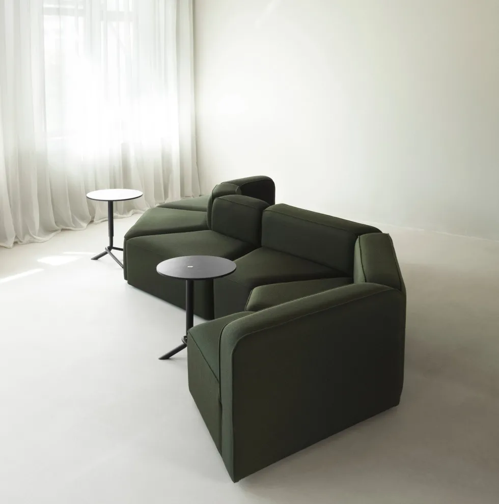 Canapé en tissu gris modulable 5 places Rope - Normann Copenhagen