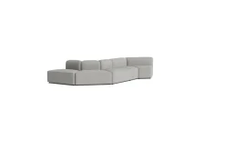 Canapé en tissu gris modulable 5 places Rope - Normann Copenhagen