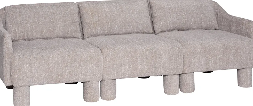 Canapé en tissu vert clair 224x83xH74 Elegance - Hübsch