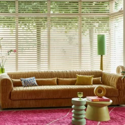 Canapé en velours royal velvet vert 274 cm Club Couch - Hkliving