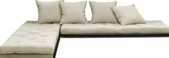 Canapé-futon beige en coton Chico Sofa - Karup Design