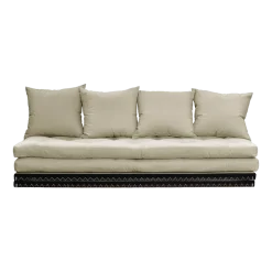 Canapé-futon beige en coton Chico Sofa - Karup Design