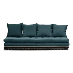 Canapé-futon bleu pétrole en coton Chico Sofa - Karup Design