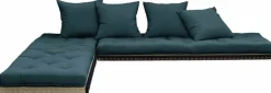 Canapé-futon bleu pétrole en coton Chico Sofa - Karup Design
