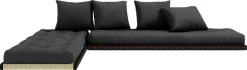 Canapé-futon gris foncé en coton Chico Sofa - Karup Design