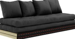 Canapé-futon gris foncé en coton Chico Sofa - Karup Design