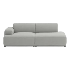 Canapé gris clair 2 places angle gauche Connect Soft - Muuto