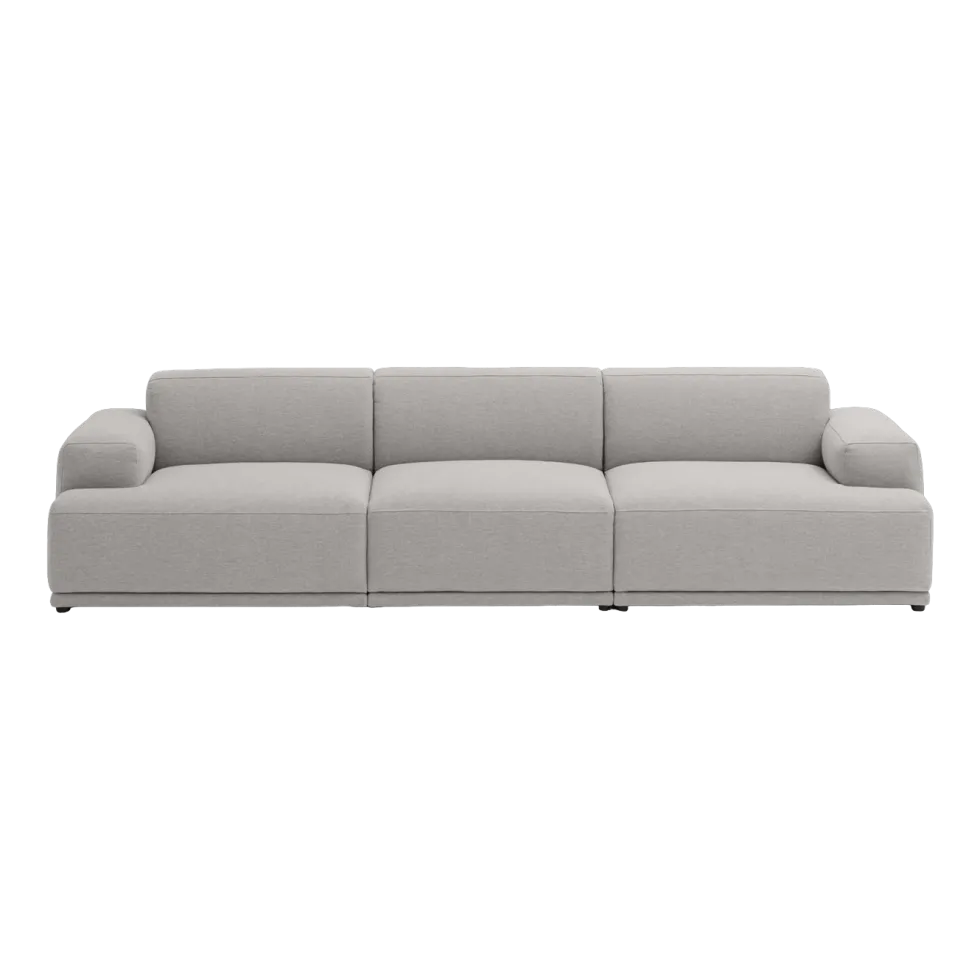 Canapé gris clair 3 places Connect Soft - Muuto