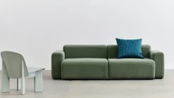 Canapé kaki 2,5 places combinaison 1 linara 100 armrest low Mags 1964 - Hay