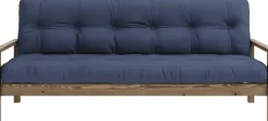 Canapé-lit en bois foncé et tissu navy Knob - Karup Design