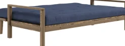 Canapé-lit en bois foncé et tissu navy Knob - Karup Design