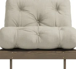 Canapé-lit en pin carob brown et lin 90 x 200 cm Roots - Karup Design