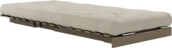 Canapé-lit en pin carob brown et lin 90 x 200 cm Roots - Karup Design