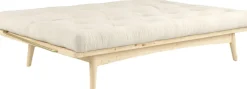 Canapé-lit en pin clair et coton et lin 196x105x90cm Folk - Karup Design