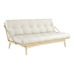 Canapé-lit en pin clair et coton natural 196x105x90cm Folk - Karup Design
