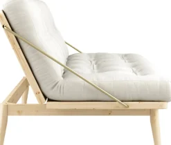 Canapé-lit en pin clair et coton natural 196x105x90cm Folk - Karup Design