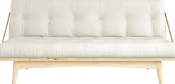 Canapé-lit en pin clair et coton natural 196x105x90cm Folk - Karup Design