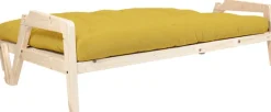 Canapé-lit en velours côtelé jaune Grab - Karup Design