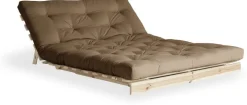 Canapé-lit marron en pin massif Roots 140 - Karup Design