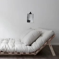 Canapé-lit marron en pin massif Roots 140 - Karup Design