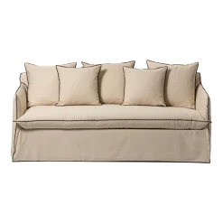 Canapé lit tissu naturel et surpiqûres corteccia Ghost 15 - Gervasoni