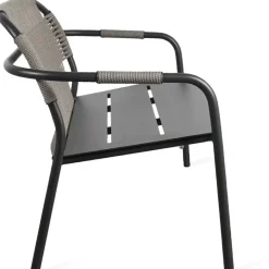 Canapé lounge en aluminium et cordes gris Cleo - Vincent Sheppard