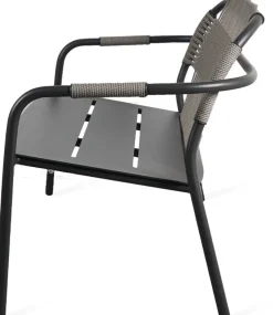 Canapé lounge en aluminium et cordes gris Cleo - Vincent Sheppard