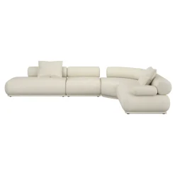 Canapé modulable côté droit en tissu beige 7,5 places Rembrandt - Zuiver