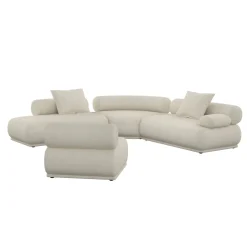 Canapé modulable côté droit en tissu beige 7,5 places Rembrandt - Zuiver