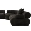 Canapé modulable côté droit en tissu marron foncé 7,5 places Rembrandt - Zuiver