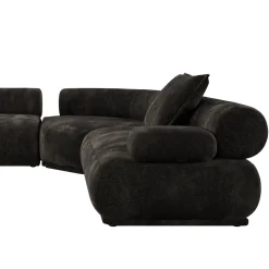 Canapé modulable côté droit en tissu marron foncé 7,5 places Rembrandt - Zuiver