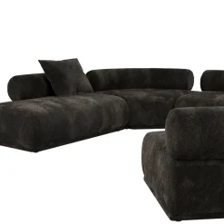 Canapé modulable côté droit en tissu marron foncé 7,5 places Rembrandt - Zuiver