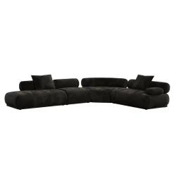 Canapé modulable côté droit en tissu marron foncé 7,5 places Rembrandt - Zuiver